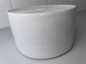 Hvid bred elastik - 11 cm